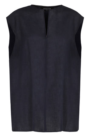 Linen blouse-0