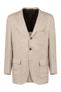 Wool blend single-breast jacket
