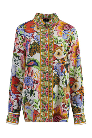 Printed silk shirt-0