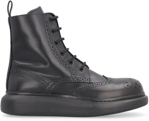Leather combat boots-1