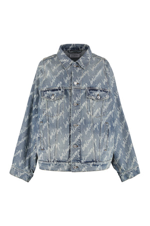 Bleach wash denim jacket-0