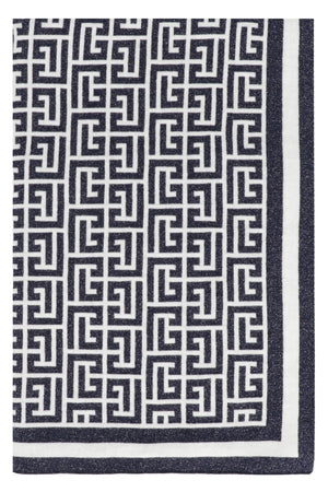 Jacquard motif knitted scarf-1