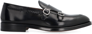 Leather monk-strap shoes-1