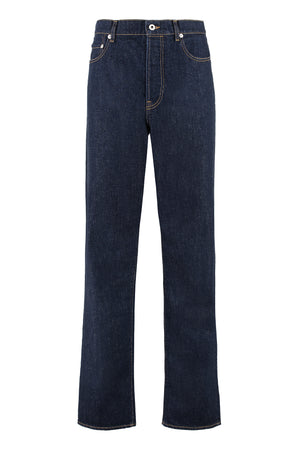 ASAGAO 5-pocket straight-leg jeans-0