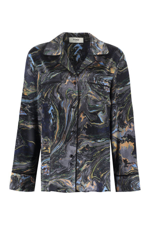 Printed silk shirt-0