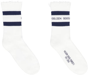 Logo cotton blend socks-1