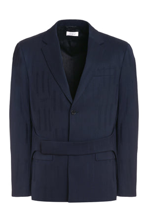 Wool single-breasted blazer-0