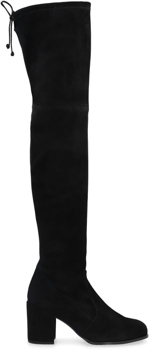 Tieland stretch suede over the knee boots-1