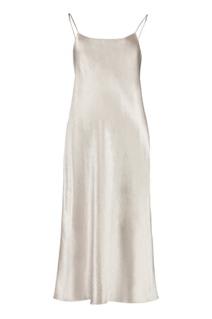 Satin midi dress-0