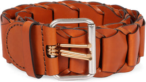 Woven leather belt-1
