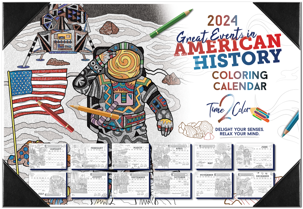 2024 Seasons Theme Wall Coloring Calendar – Time2Color Calendars