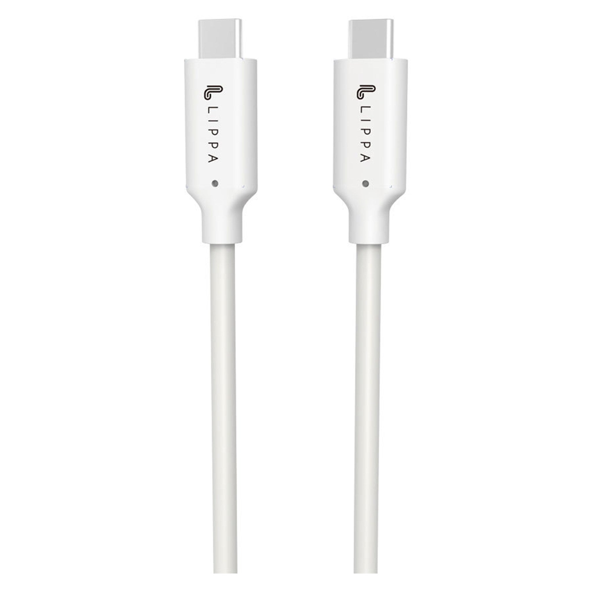 Billede af Lippa USB-C til USB-C 100W 10Gbps kabel 1m, Hvid