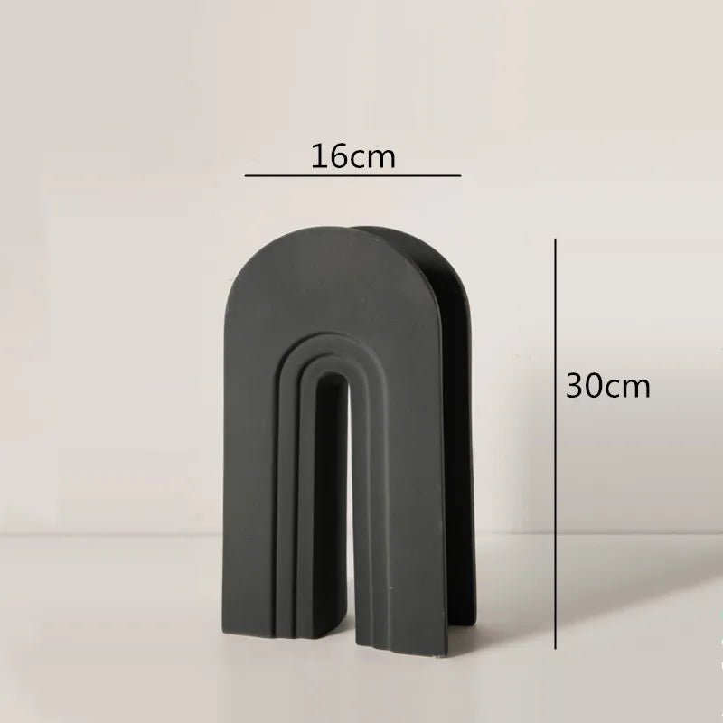 Geometric Statement: Hollow Arch Vase Stripes & Style