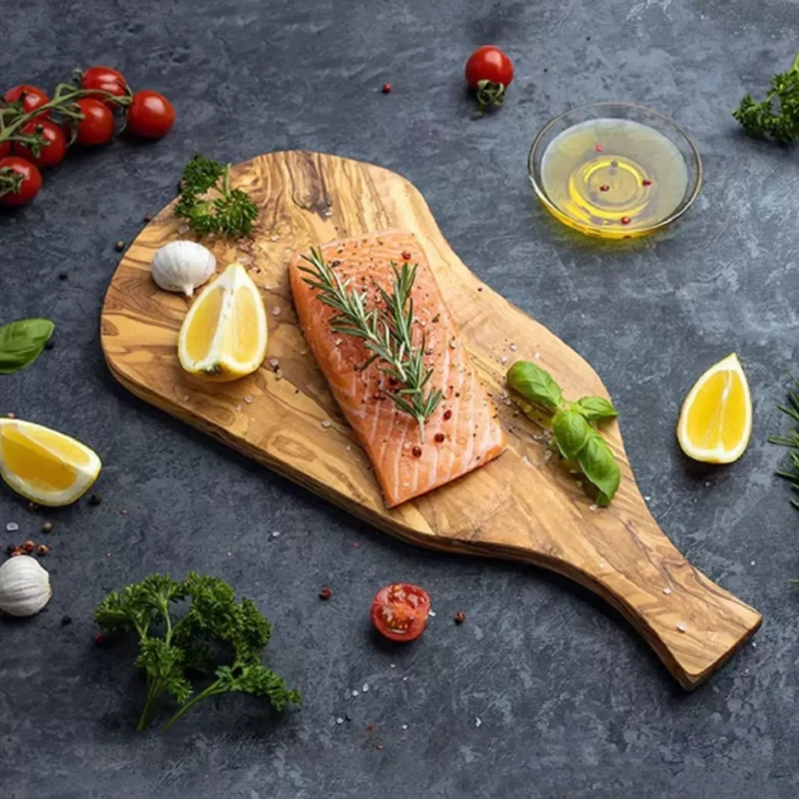 Olive Wood Steak Board - INDY - Alternate View
