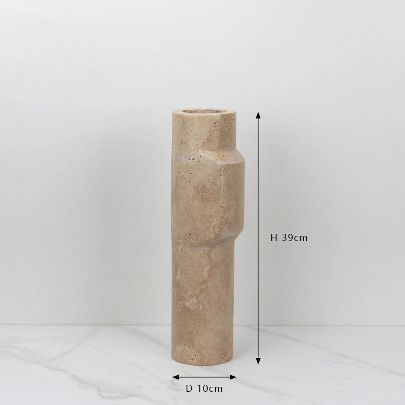 Earthy Elegance: Marble Vase for Japandi Floral Arrangements - Product view 5