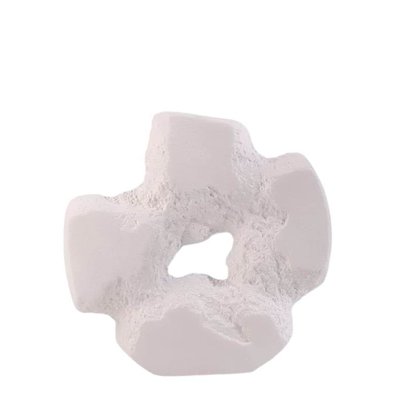 Handcrafted Ceramic Stone Vase: Unique Irregular Hollow-Out Floral Decor