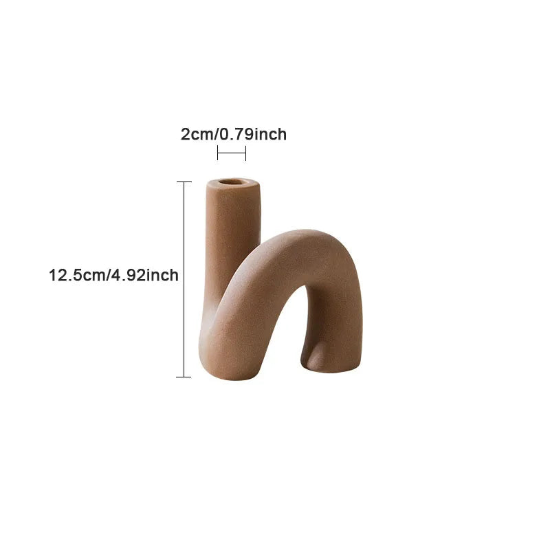 Japandi Ceramic Candlestick Set for a Minimalist Design - Product view 6