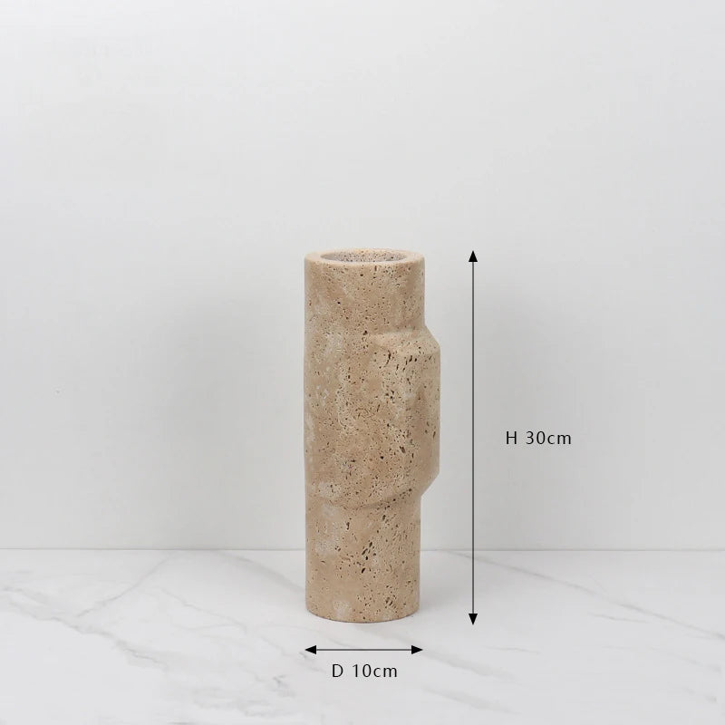 Earthy Elegance: Marble Vase for Japandi Floral Arrangements - Product view 4