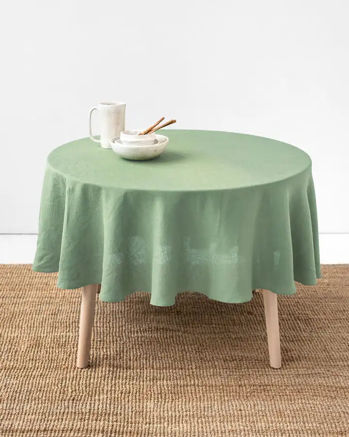 Washable Linen Tablecloth (Round): Elegant & Durable - Product view 4