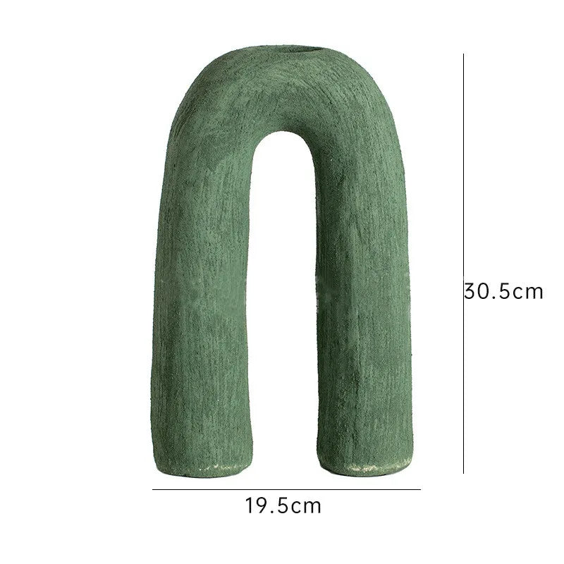 Geometric Ceramic Arch Vase - Product view 5