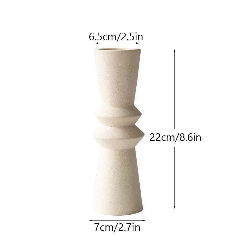 Warm Glow, Japandi Style: Ceramic Candle Holder - Product view 5