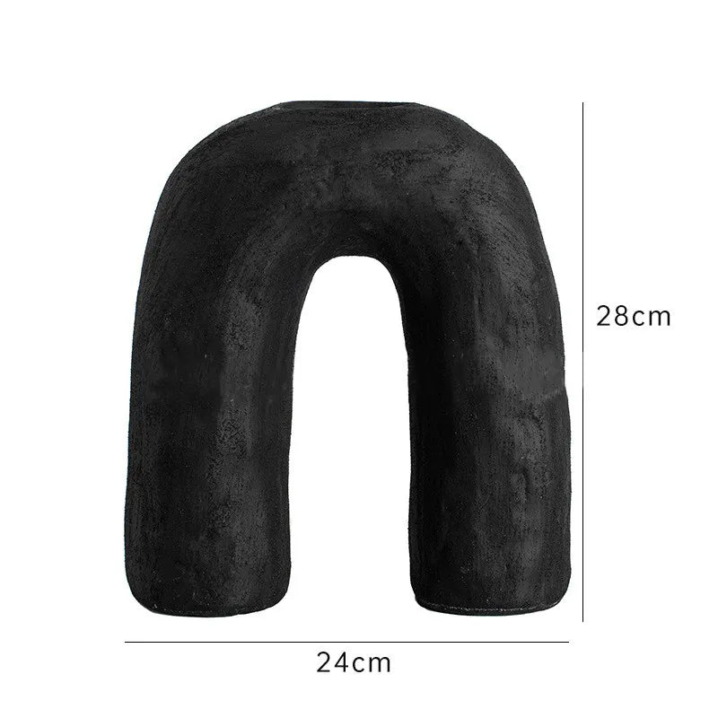 Geometric Ceramic Arch Vase - Product view 6