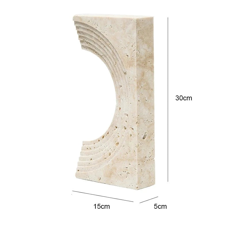 Wabi-Sabi Arch: Marble Ornament for Japandi Minimalism - Product view 7