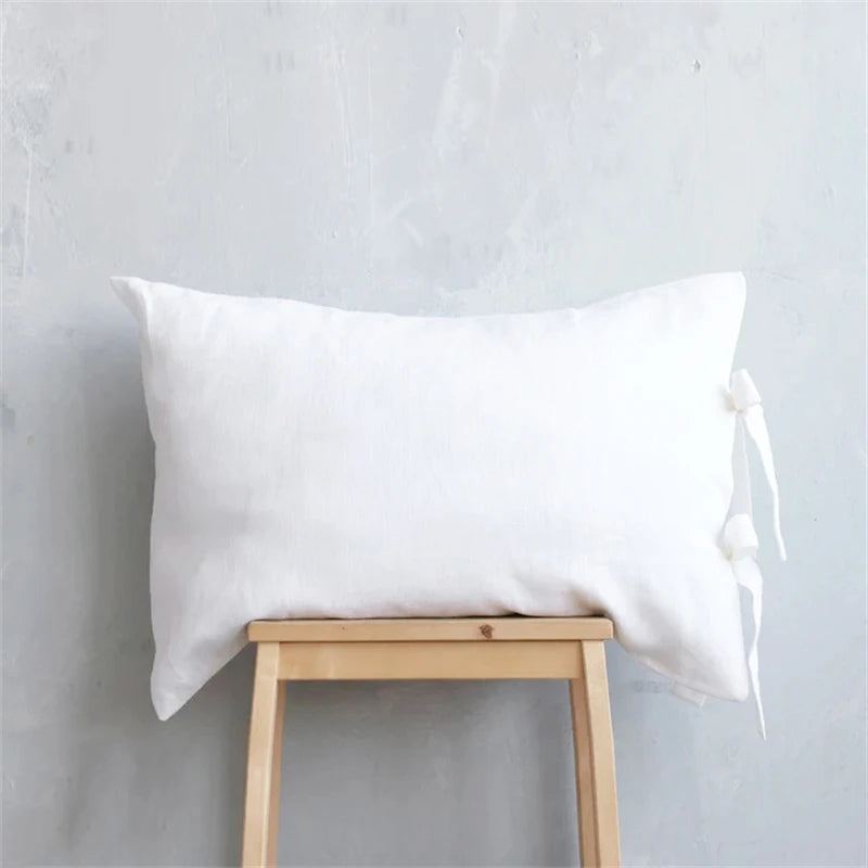 Japandi Dream: Linen Pillowcase (Tie Closure, Natural & Breathable) - Product view 6