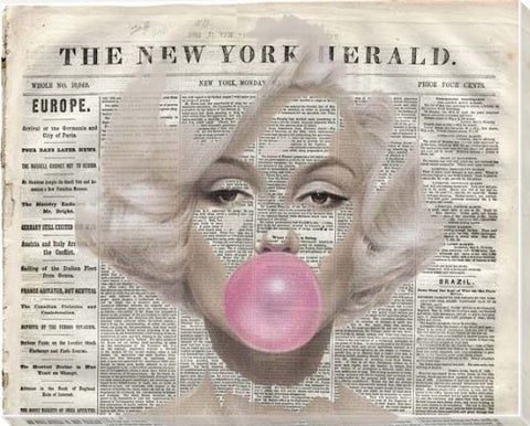 pink bubblegum marilyn new york newspaper