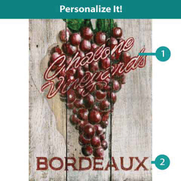 Customizable vintage sign for a Bordeaux vineyard