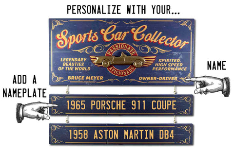 car collector customizable sign