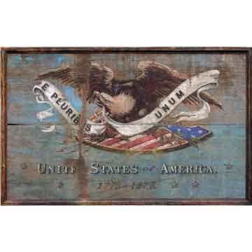 American Eagle Shield-rustic, destressed image