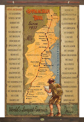 Tapestry of Appalachian Trail with hiker