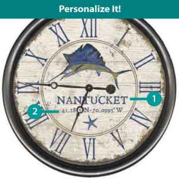 Clock with Personalize It banner across the top.