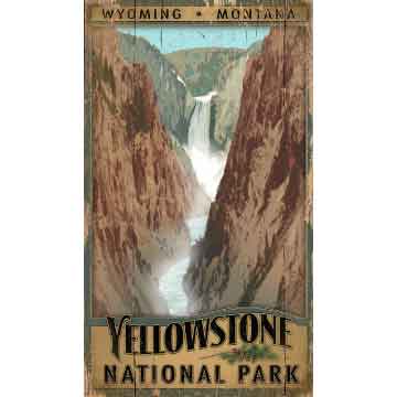 Yellowstone National Park-image of river running thru canyon