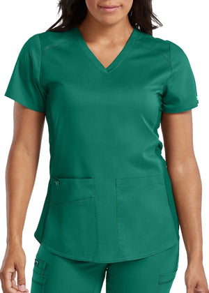 Touch Medcouture V-Neck Shirttail Hem Top MC7459 - Essential Scrubs Uniform Shop