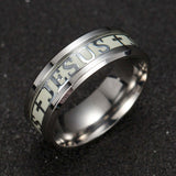 Simple Fashion Men's Trend Ring English Letter Print Ring