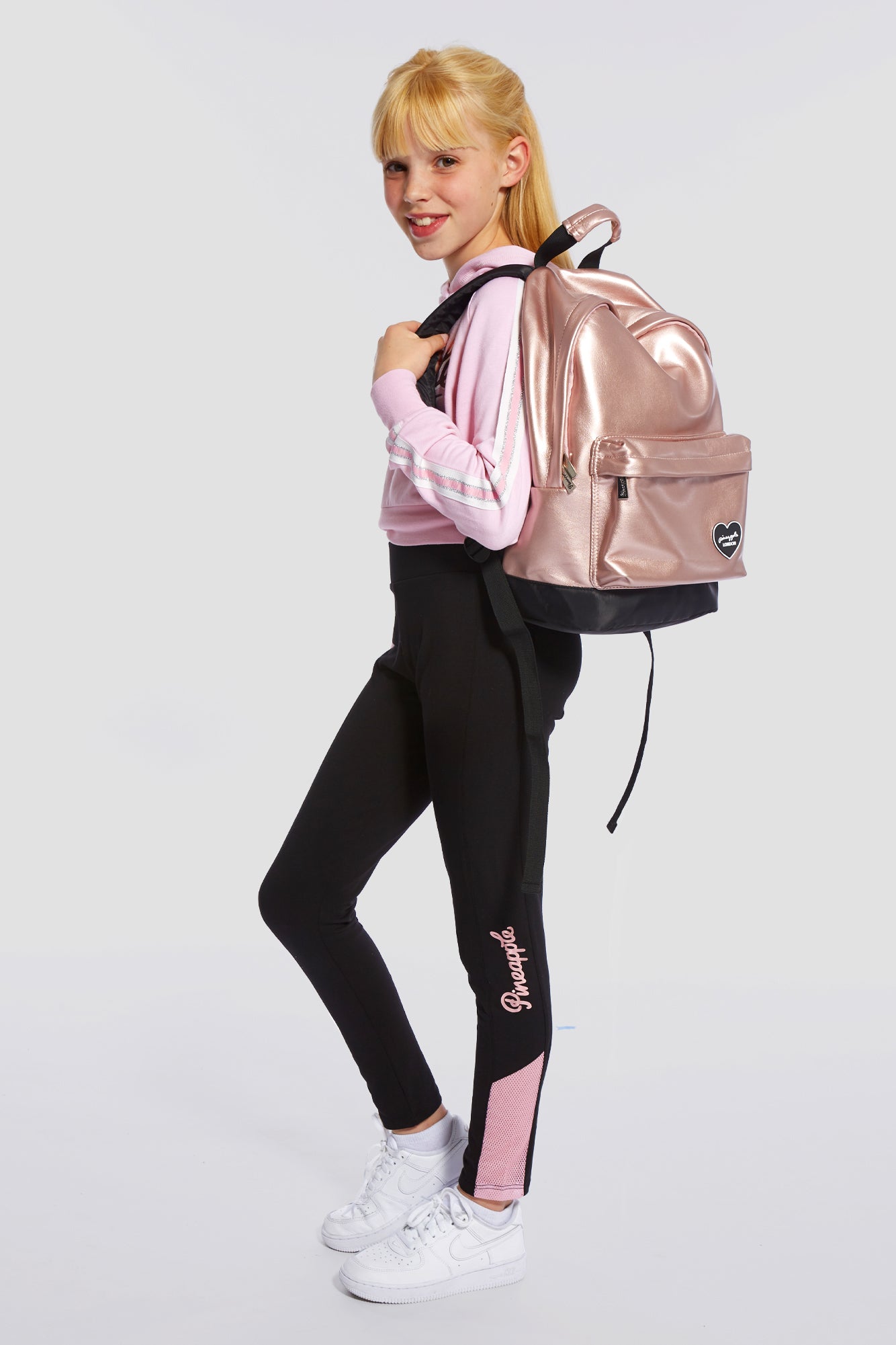 pineapple dance bag rose gold