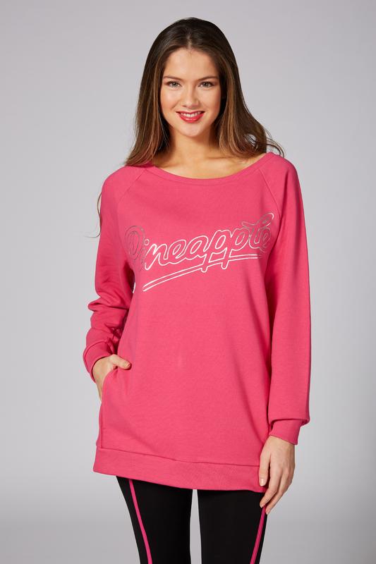 hot pink oversized sweater