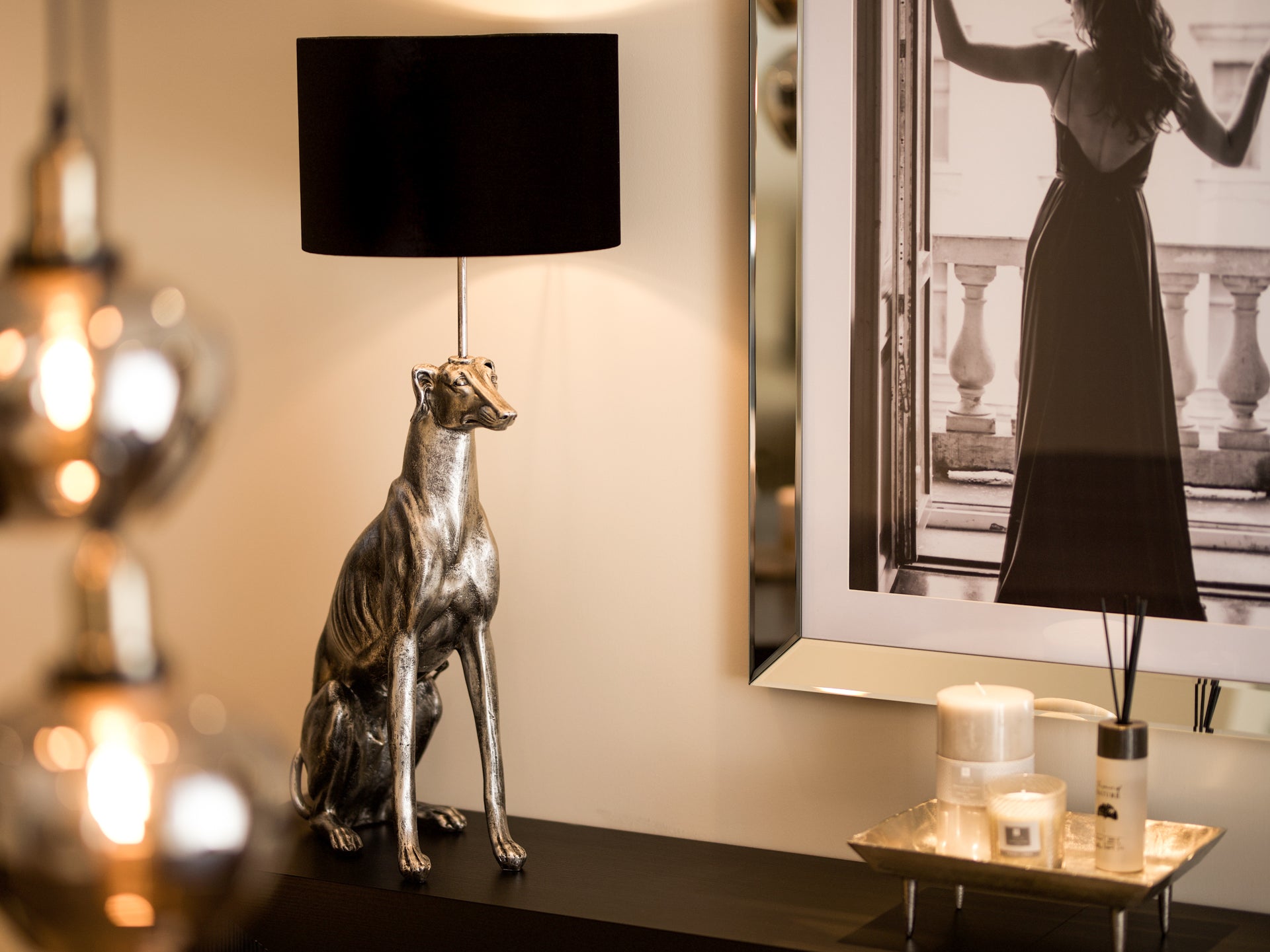 greyhound table lamp