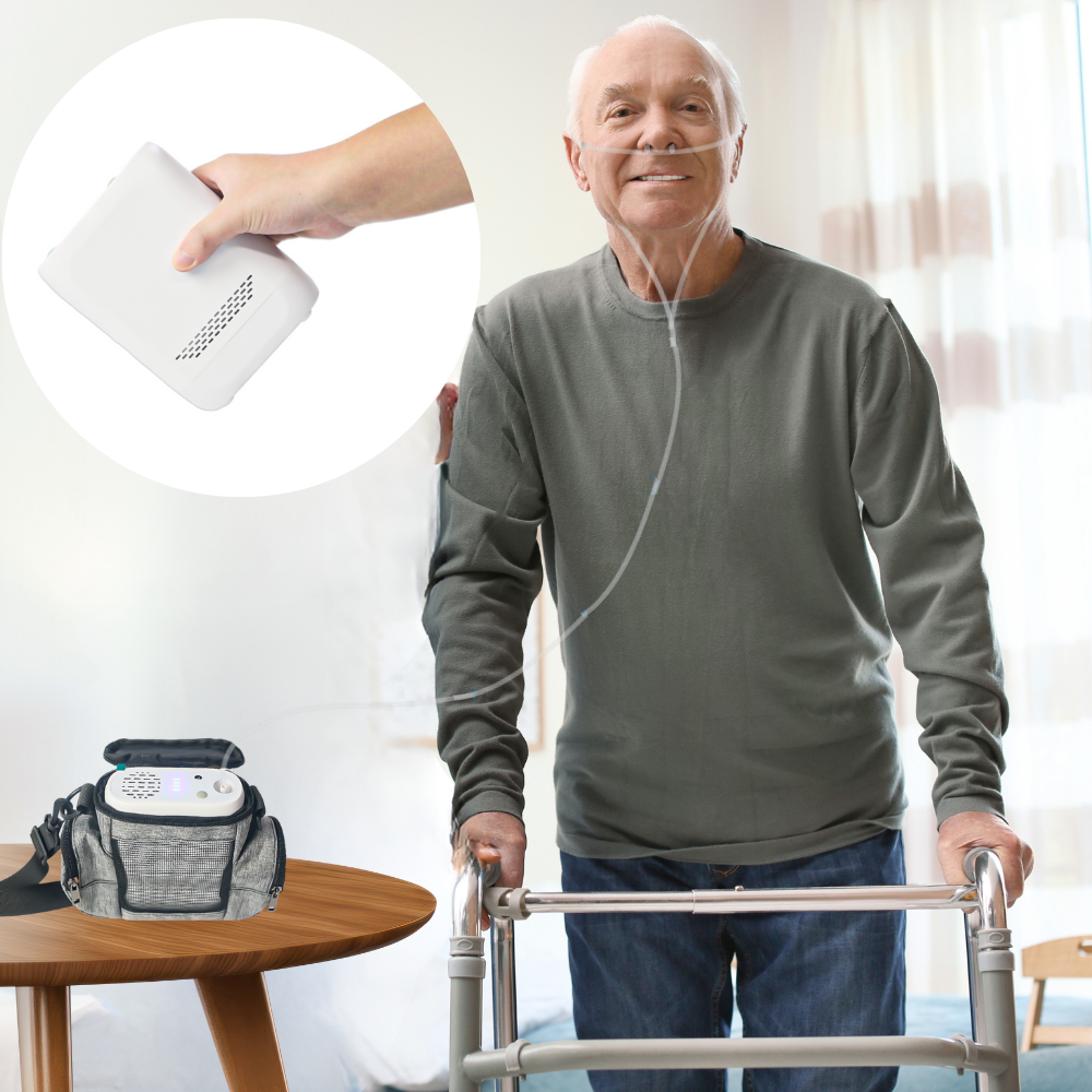 Used 3L Portable Continuous Flow Oxygen Concentrator For Travel Use - C-YS10-B