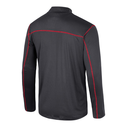 USA Hockey Men's 1/4 Zip Performance Pullover Athletic Sweatshirt Top Shirt  Gray