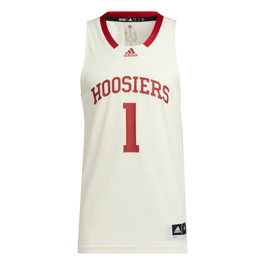 Men's adidas #21 White Indiana Hoosiers Button-Up Baseball Jersey