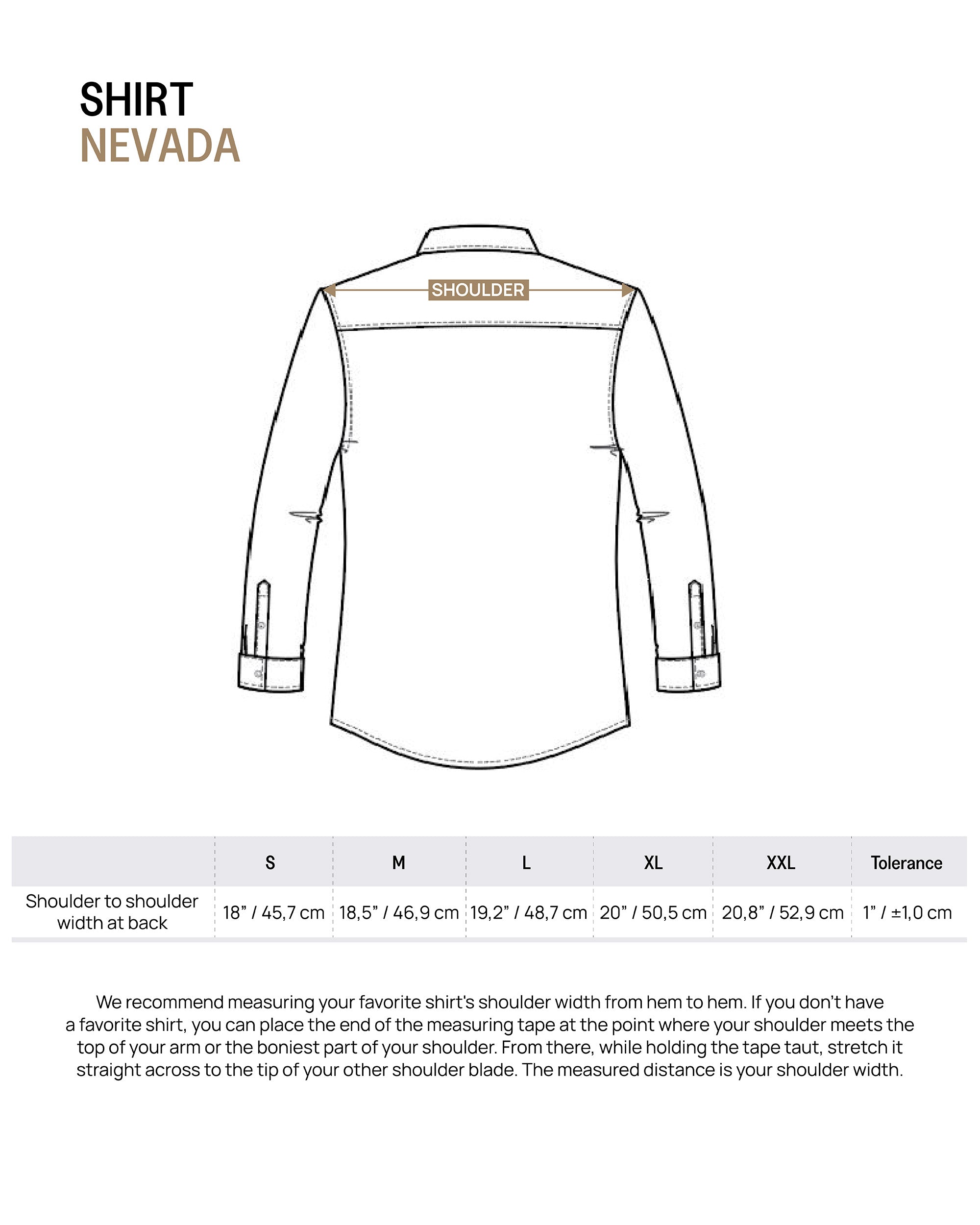 Size Guide NEVADA - MagicLinen