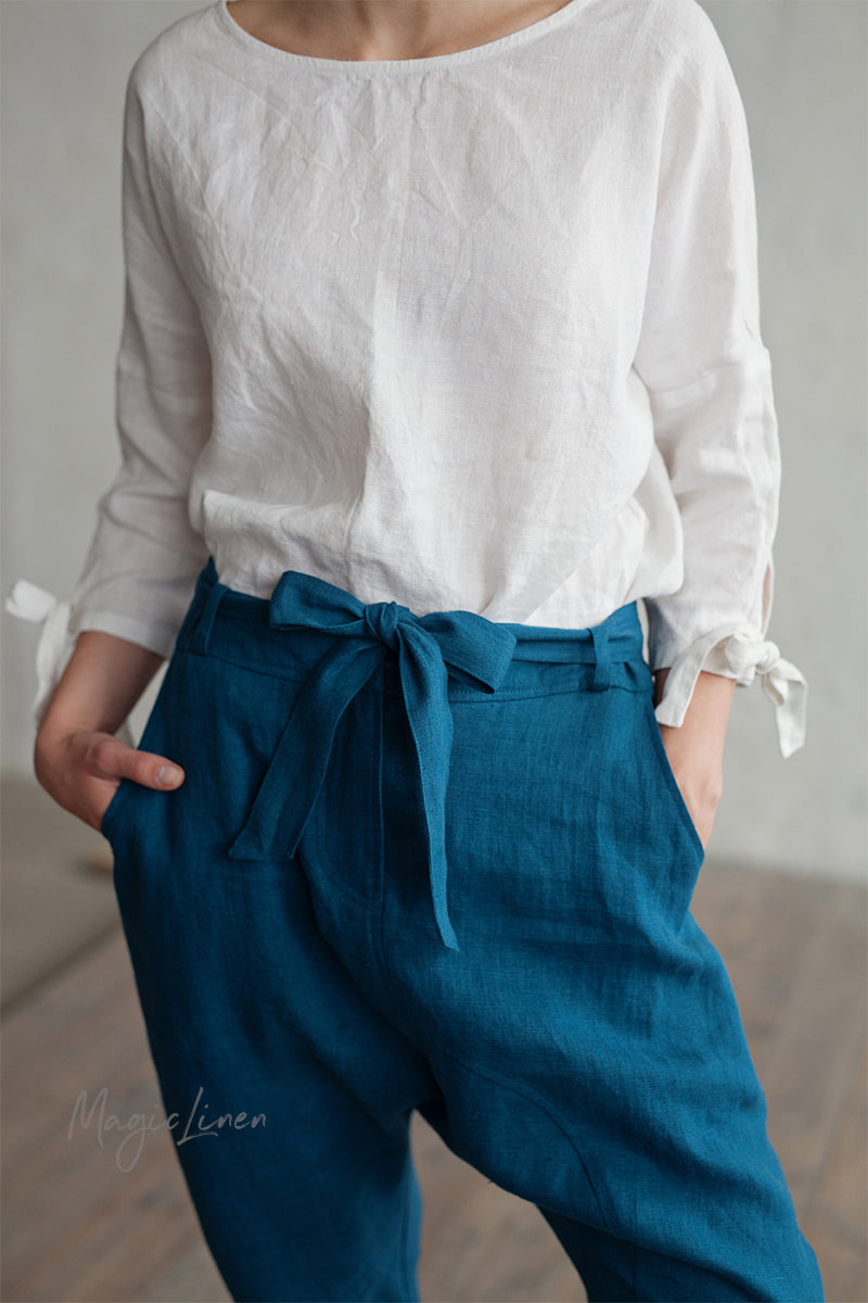 Navy Linen Dress Pants with Linen Pants Outfits For Men (17 ideas