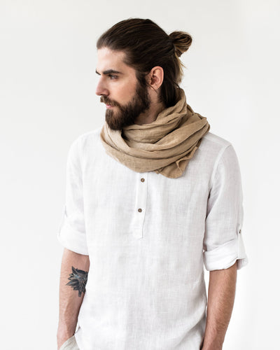 Men's Linen Cargo Shorts LUGANO in White