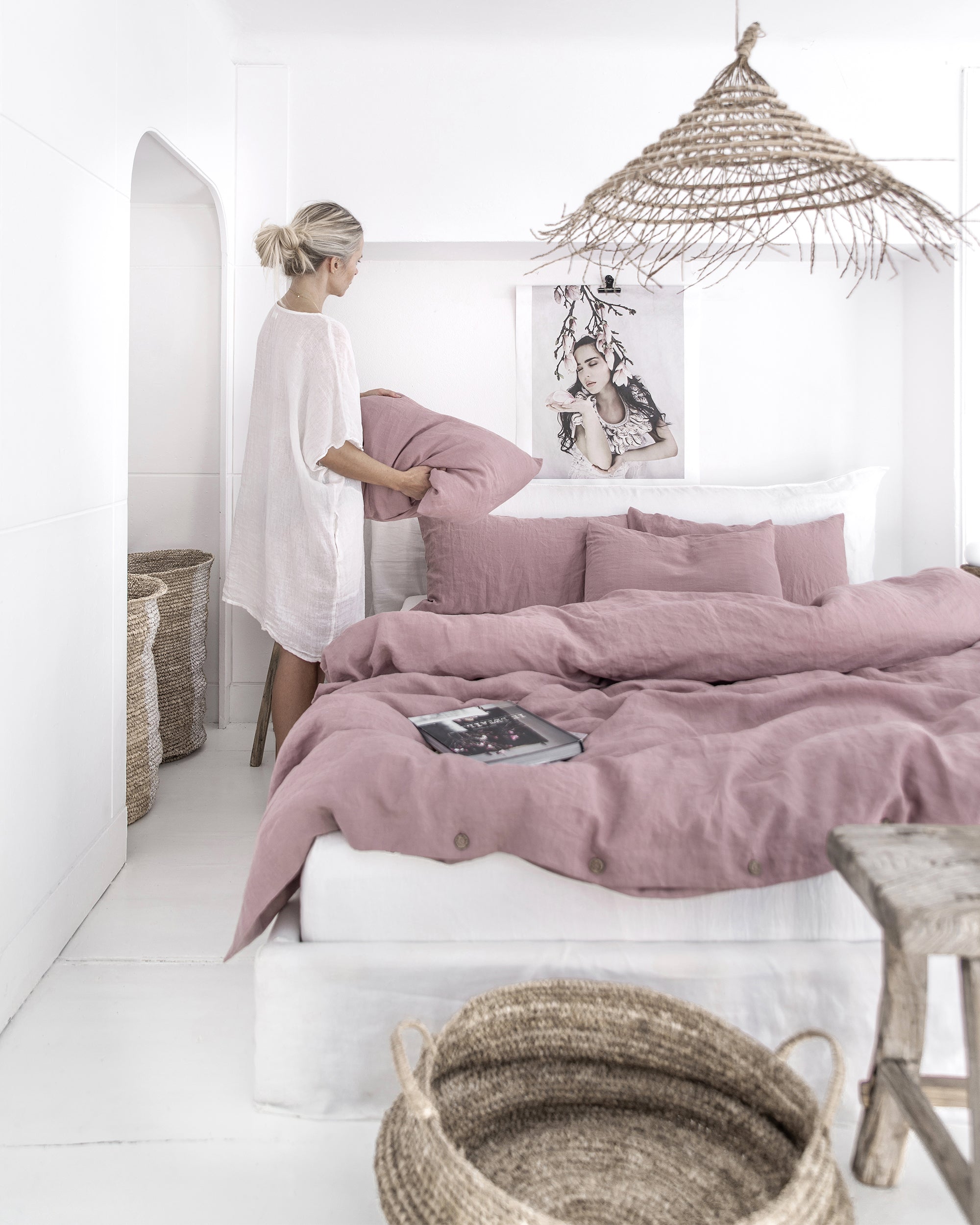 dusty rose duvet cover