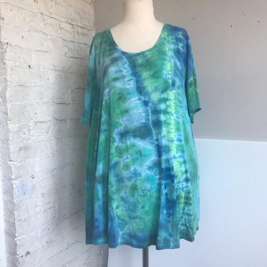 Tie Dye Linen Pants 3X Ice Dye Agate Watercolor – nancyshandmadegoods