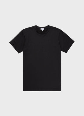 Klassisches T-Shirt in Schwarz | Sunspel | Sport-T-Shirts