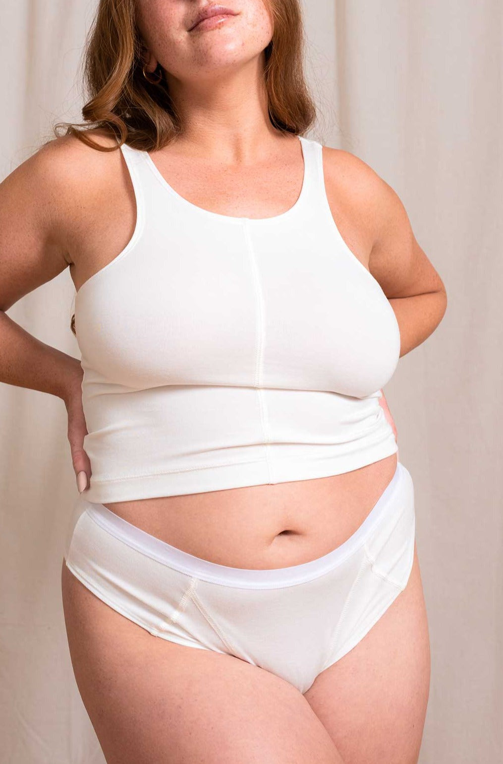 ASOS DESIGN Effie cotton ribbed high waist Brazilian panties with